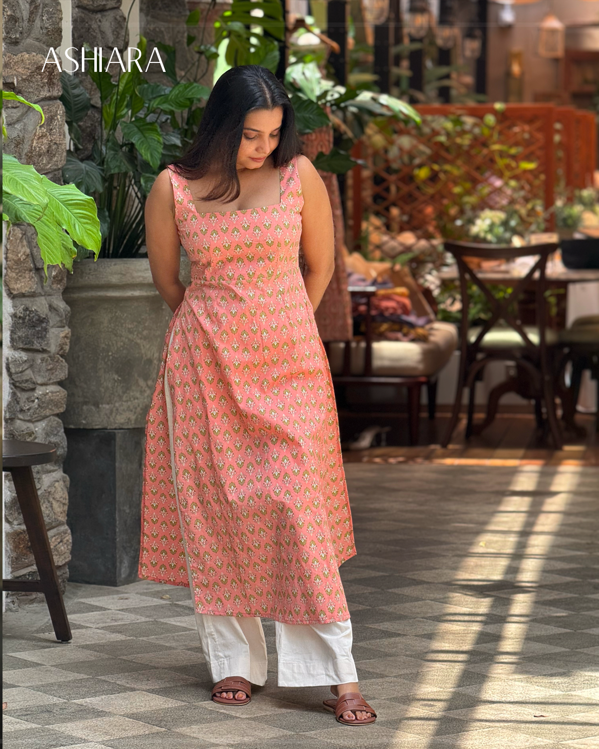 TARA Kurta- Peach