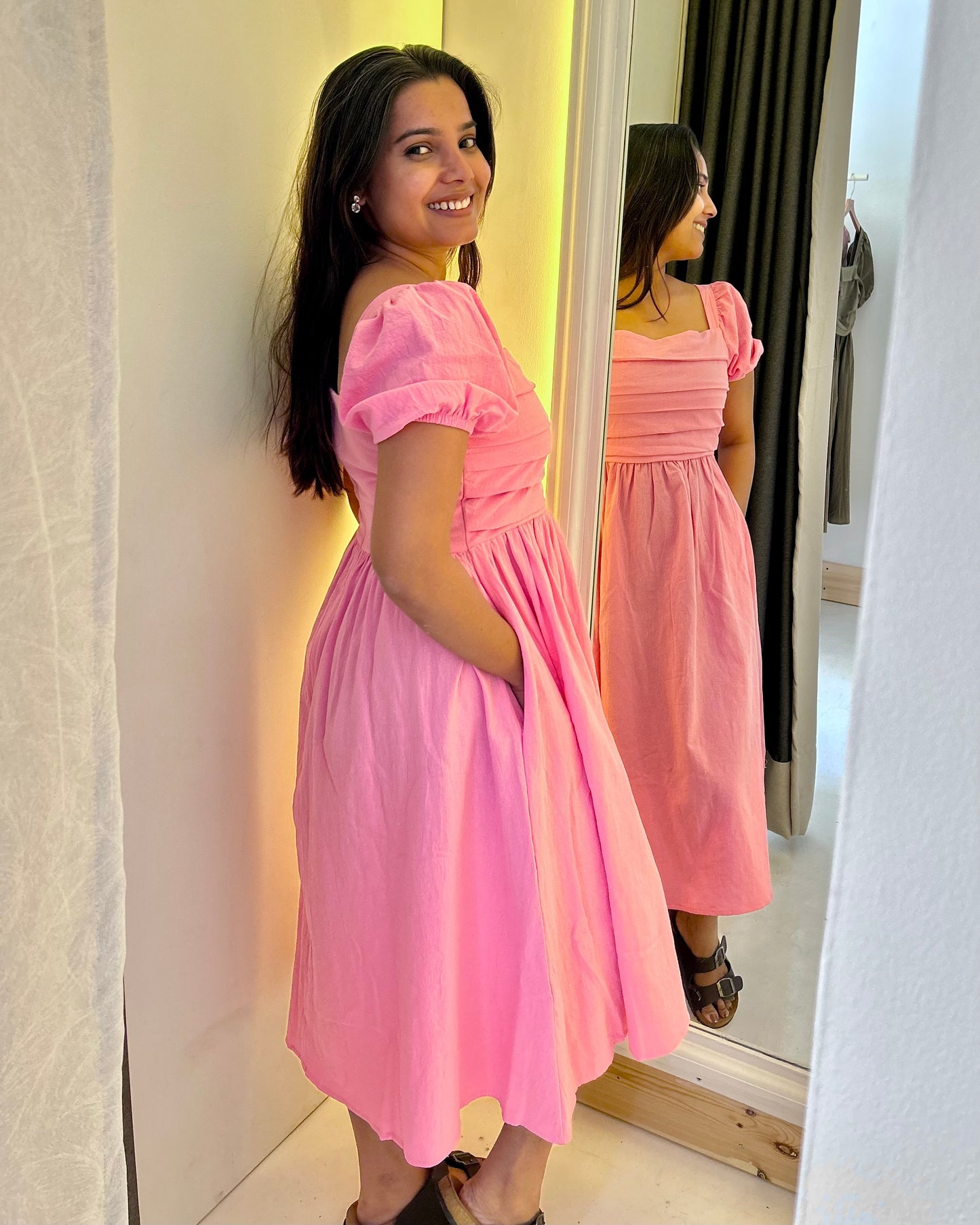 BELLA MIDI DRESS -Pink