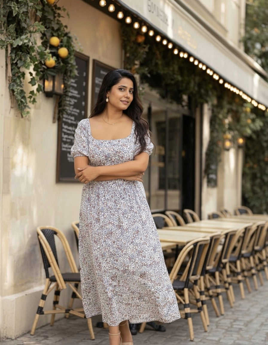 Mira Maxi Dress- Brown