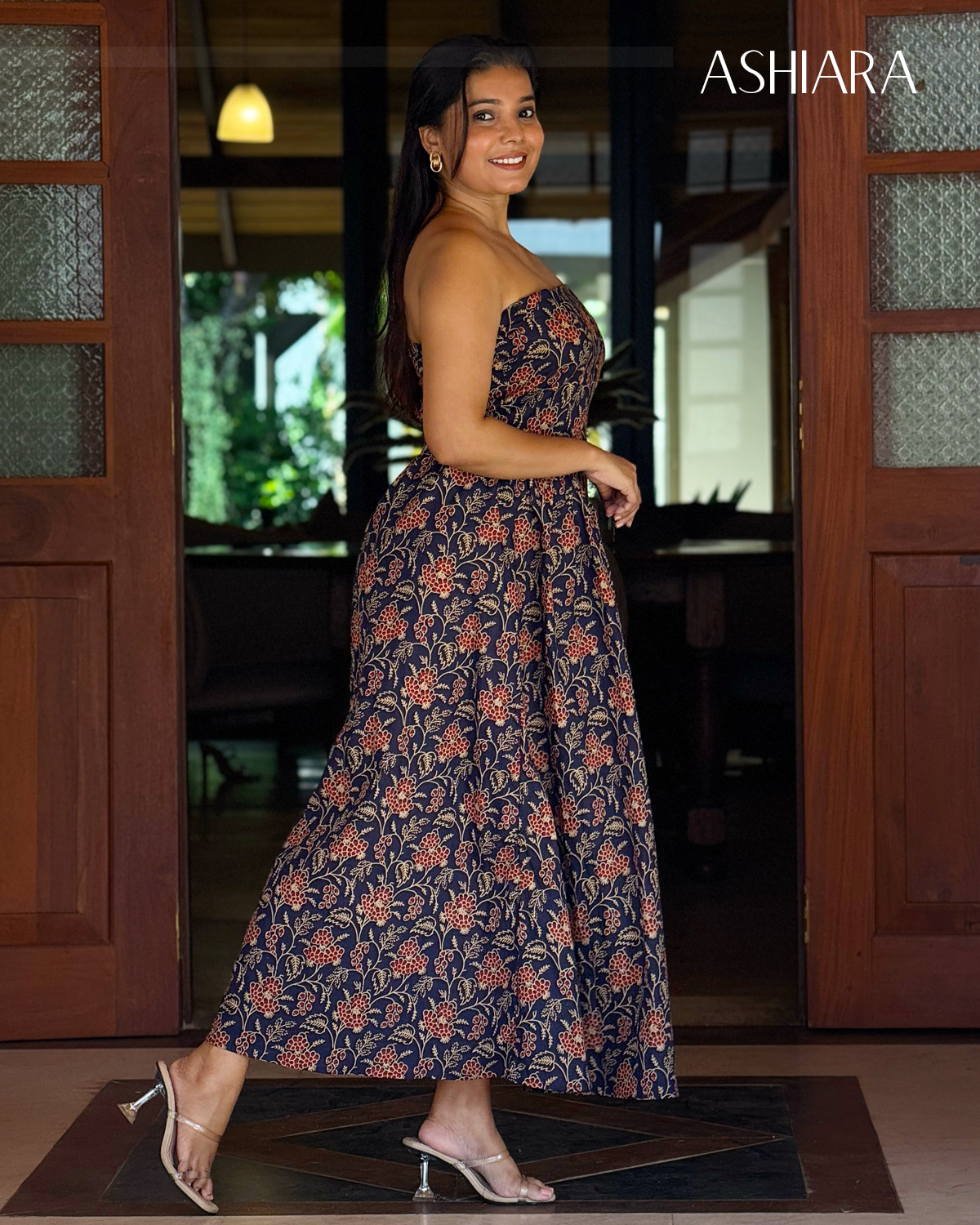 FLORA MAXI DRESS - Navy