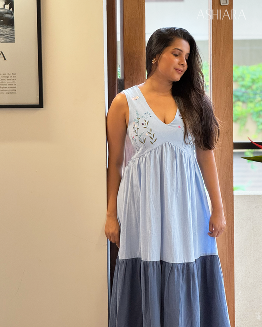 RUHI MAXI DRESS - Blue