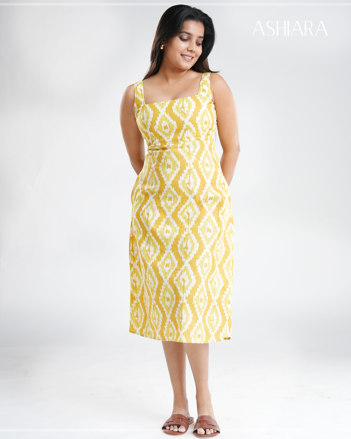 LANA MIDI DRESS- Ikat