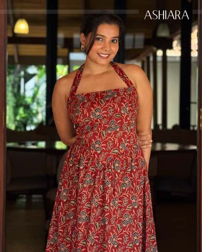 FLORA MAXI DRESS- Maroon