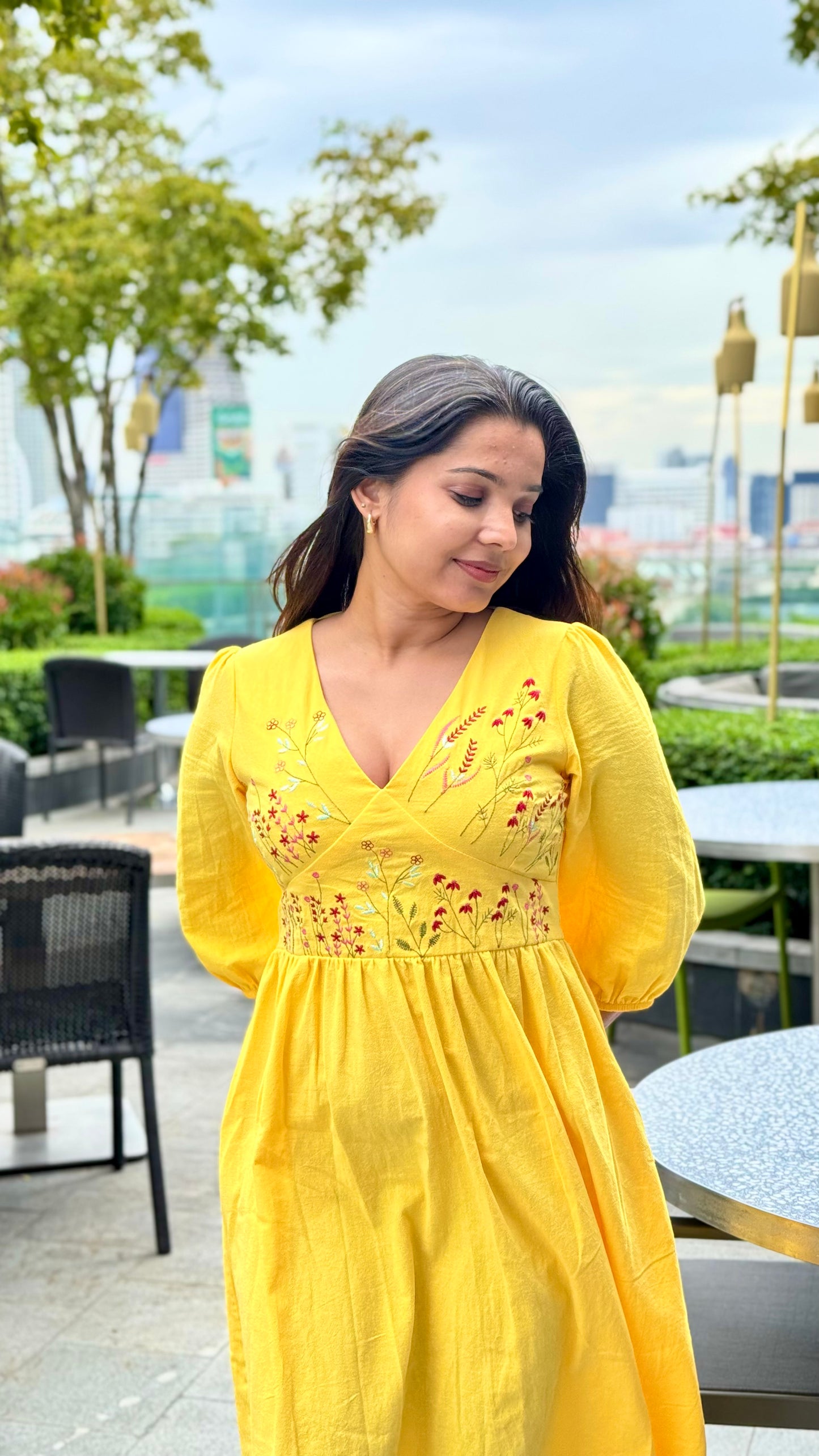 LE'LUSIA MIDI DRESS -Yellow