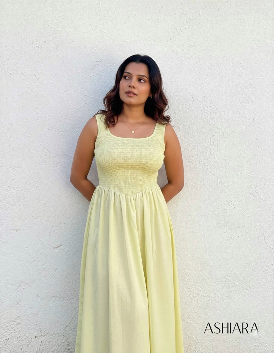 Lunara Maxi dress- Lemonade yellow