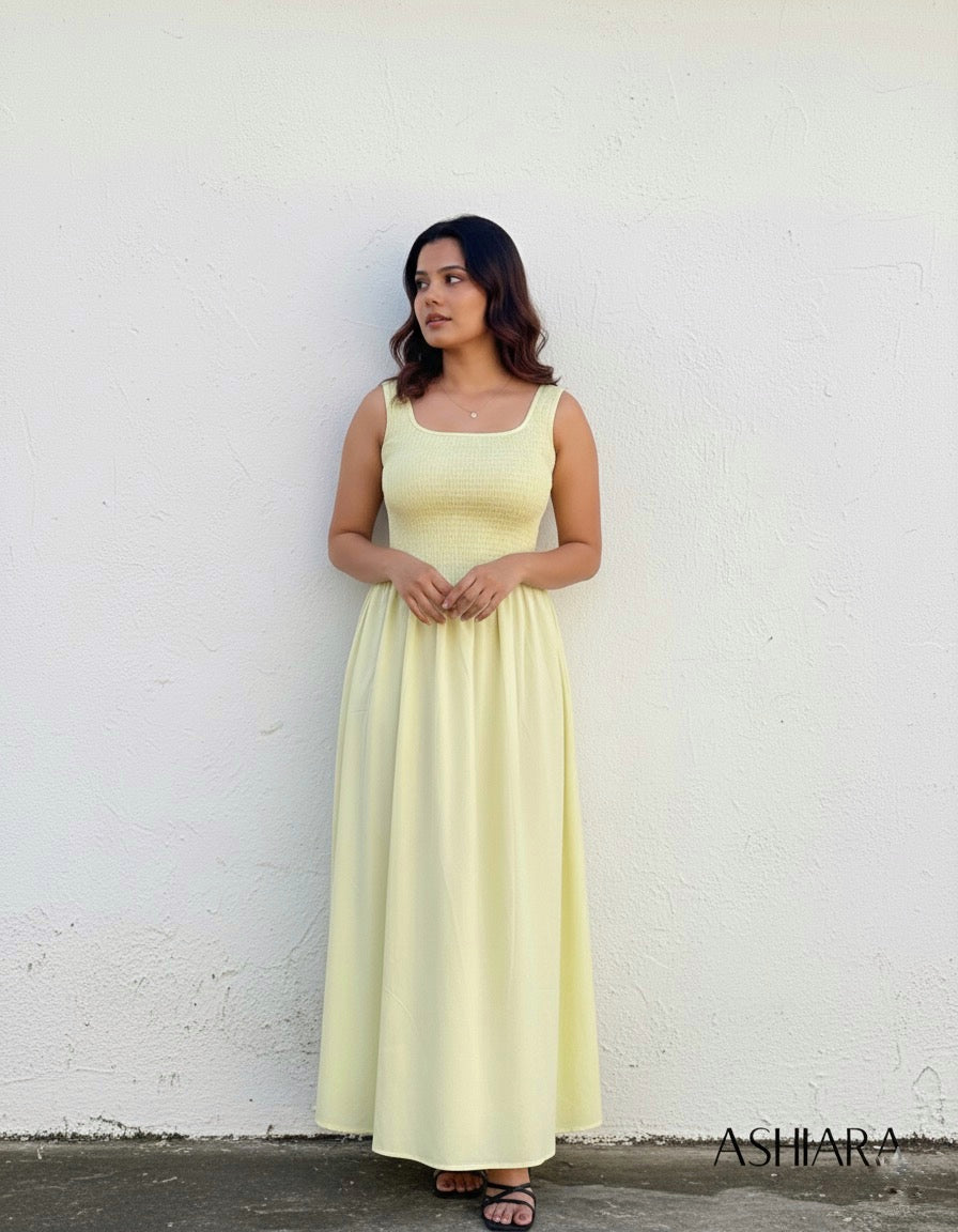 Lunara Maxi dress- Lemonade yellow