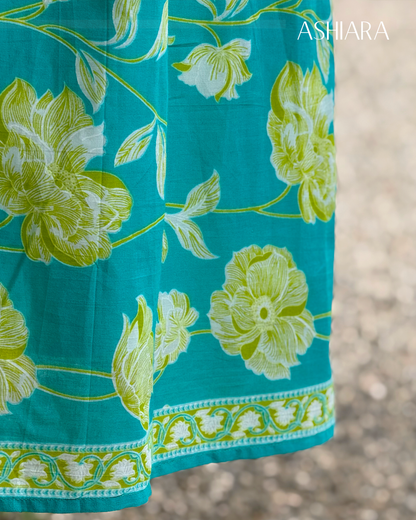 LE'LUSIA MIDI DRESS-Teal Blue