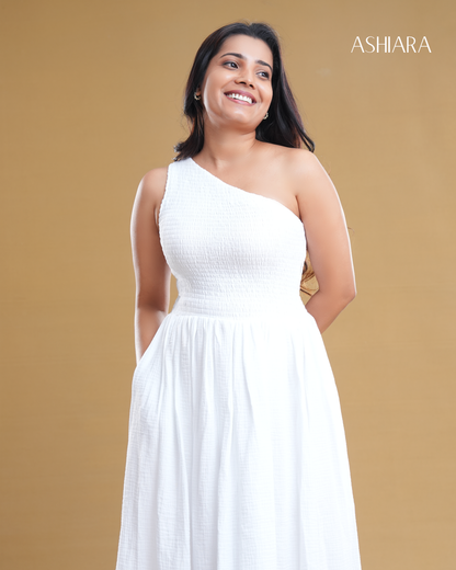 Celeste Dress-White