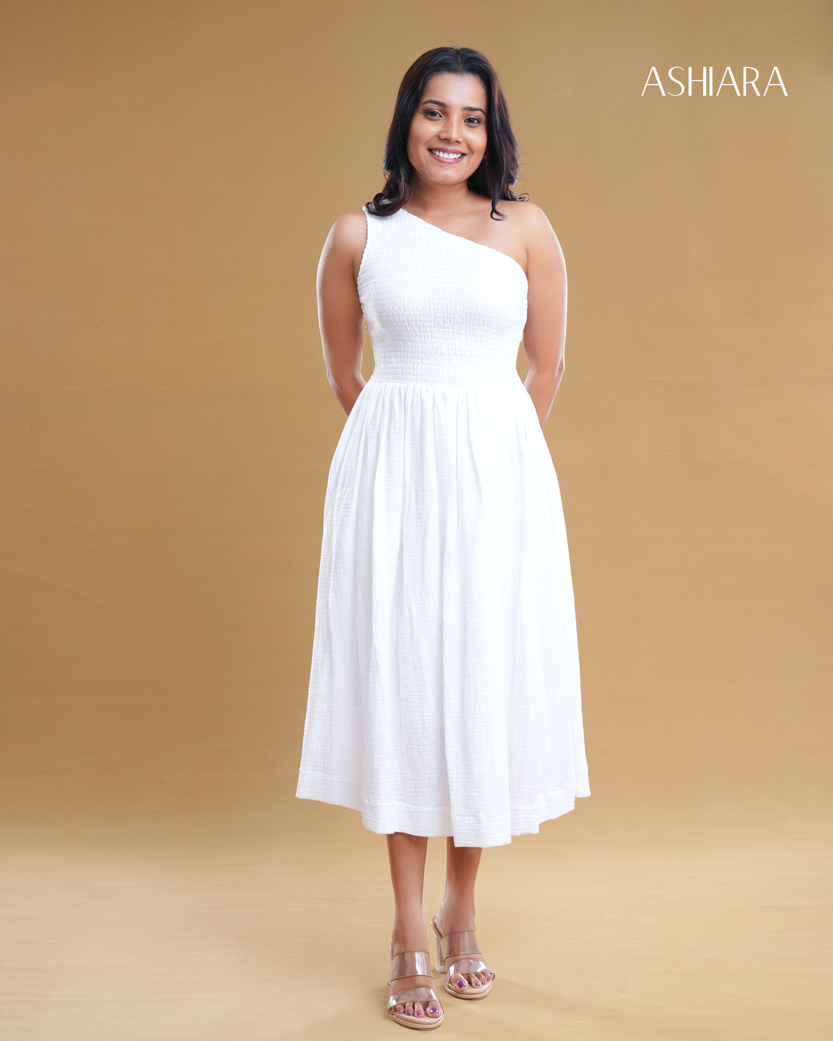 Celeste Midi Dress-White