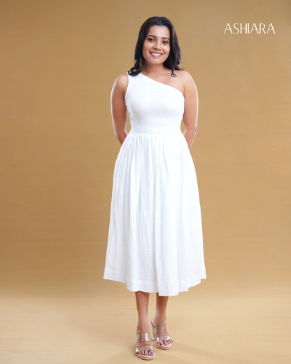 Celeste Dress-White