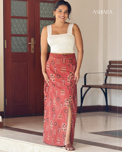 ARYA MAXI SKIRT-Red