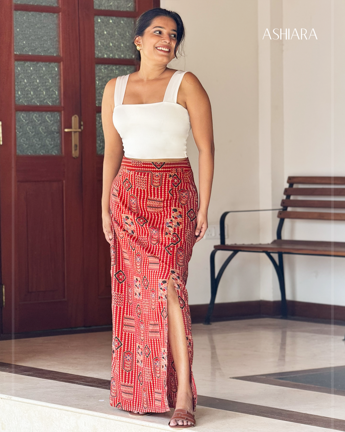 ARYA MAXI SKIRT-Red