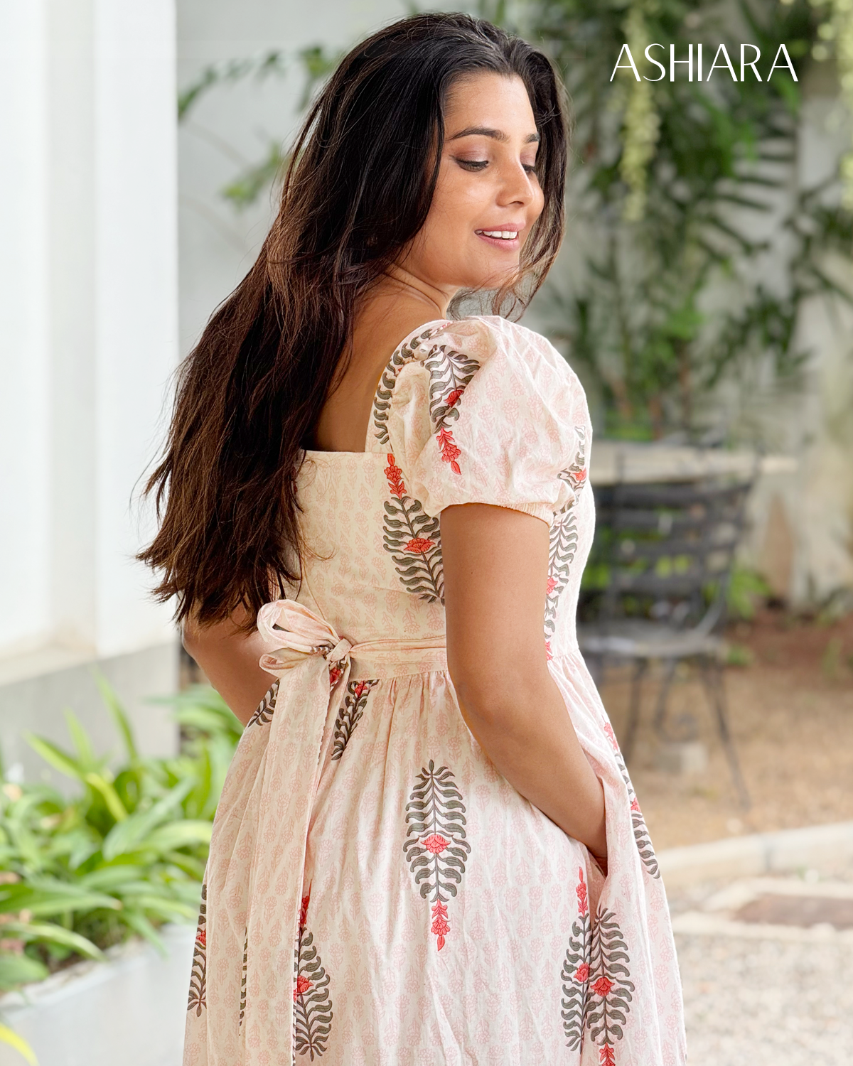 SAVEIRA MIDI DRESS- Ivory & Red