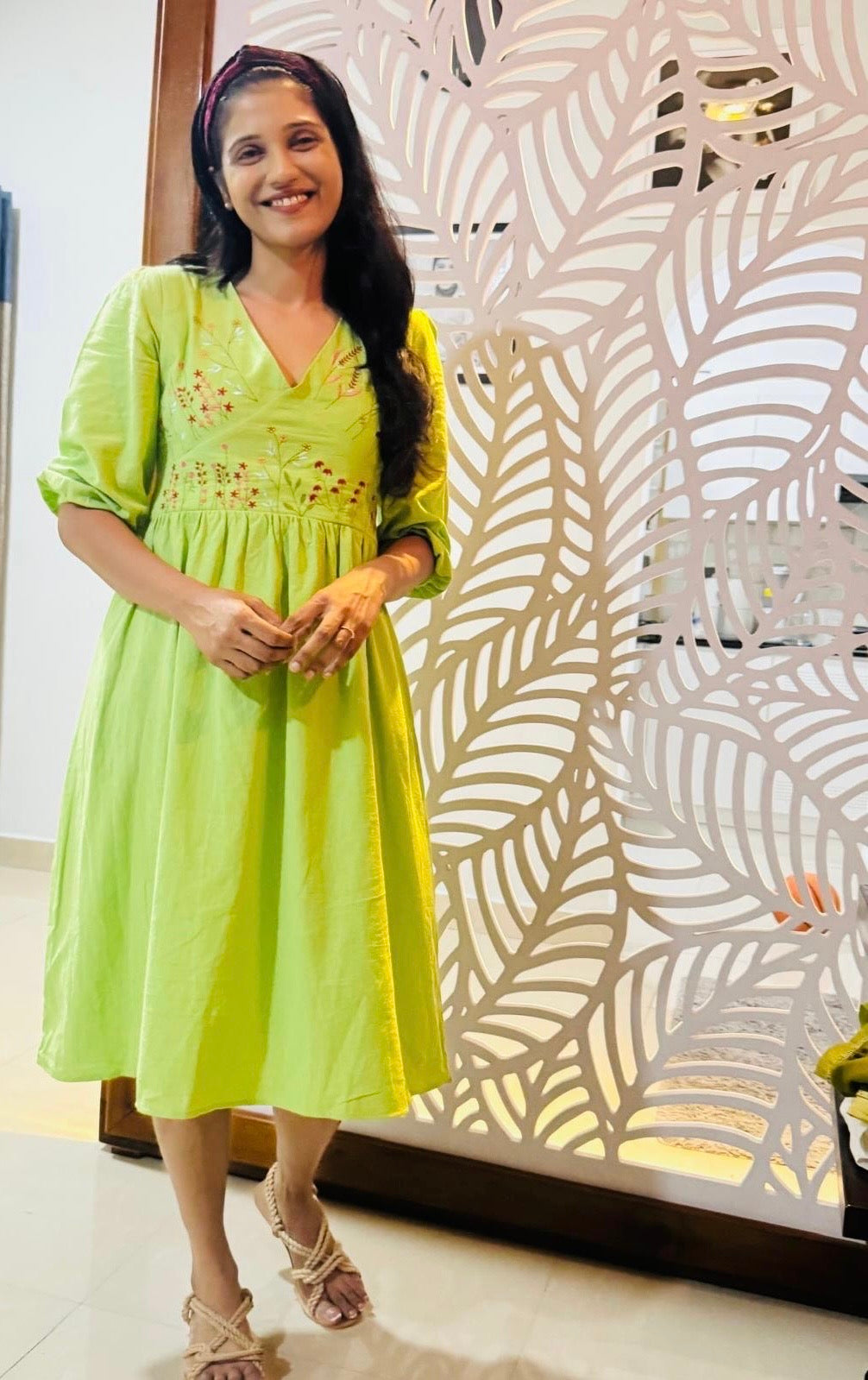 LE'LUSIA MIDI DRESS - Green