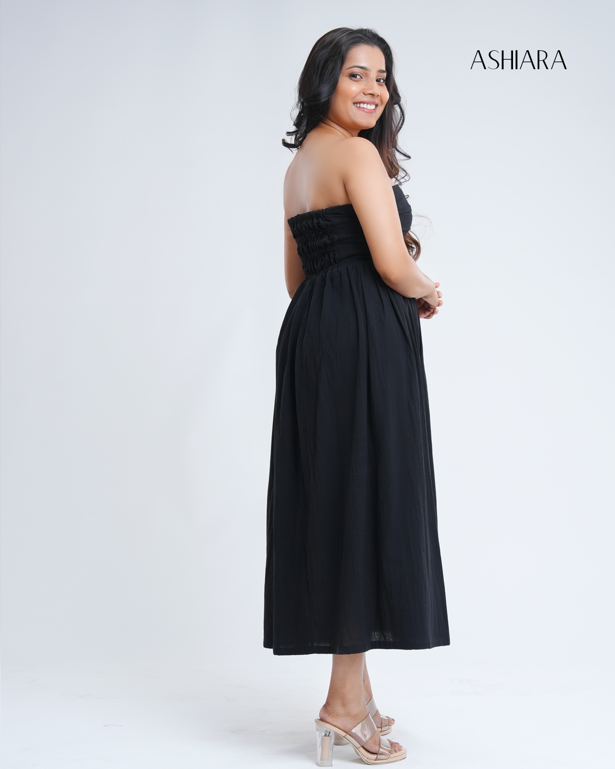 Princess Midi Dress-Black