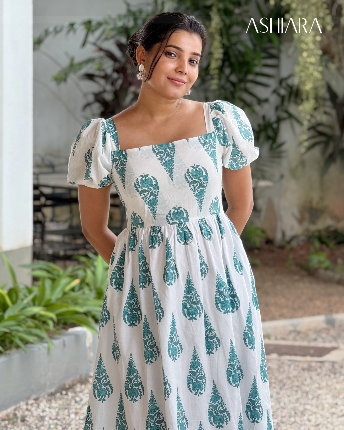 SAVEIRA MIDI DRESS- Teal Blue