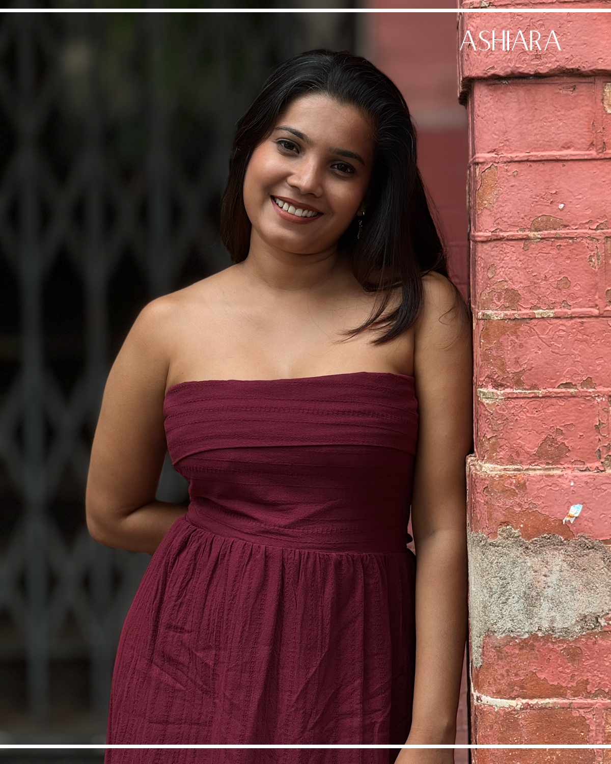 Iris Midi Dress- Maroon