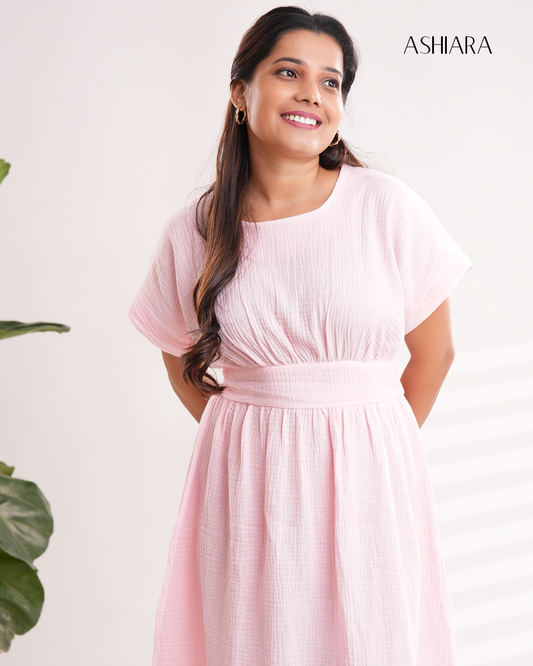 Elira Midi Dress - Light Pink