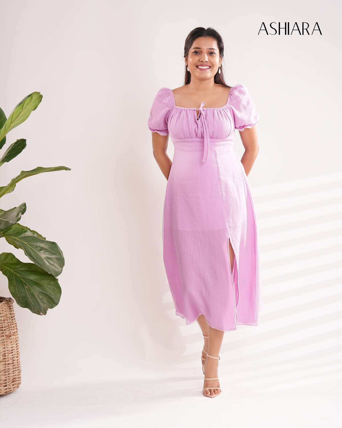Sherlyn Midi Dress- Lavender