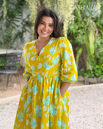 LE'LUSIA MIDI DRESS- Yellow