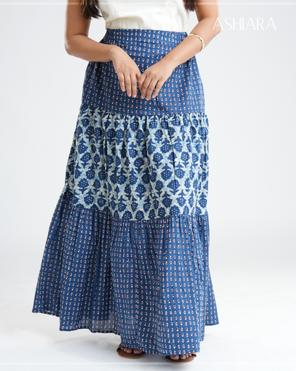 NINA MAXI SKIRT- Navy Blue