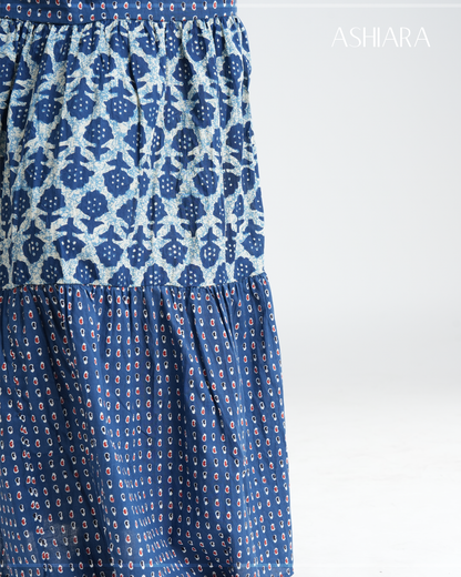 NINA MAXI SKIRT- Navy Blue
