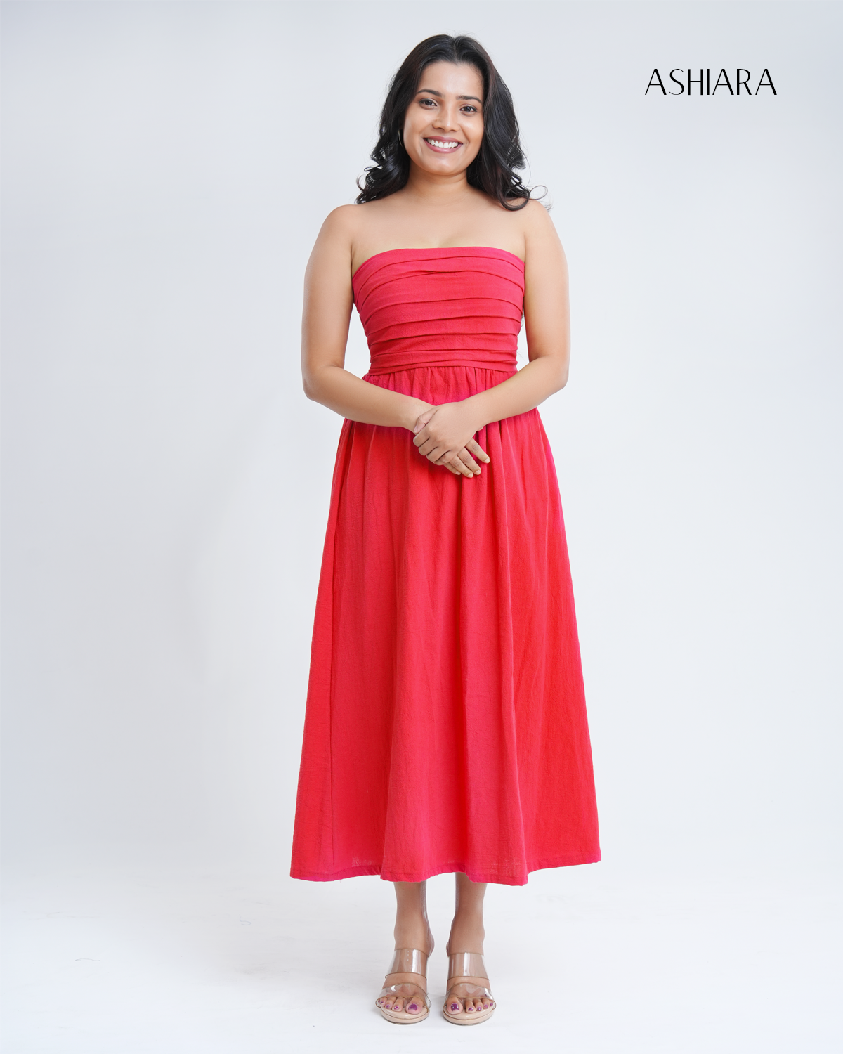 Princess Midi Dress- Dark Fuchsia