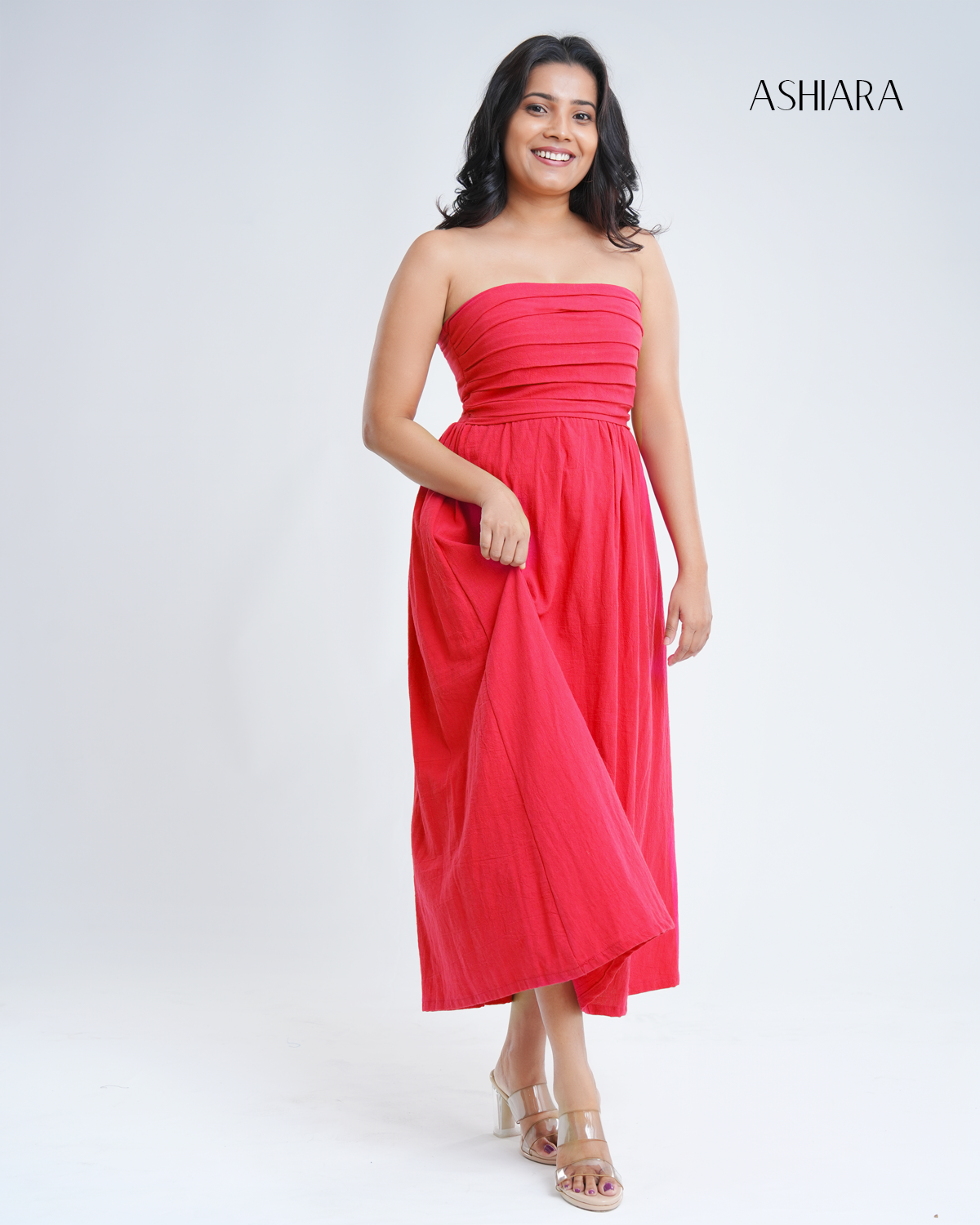 Princess Midi Dress- Dark Fuchsia
