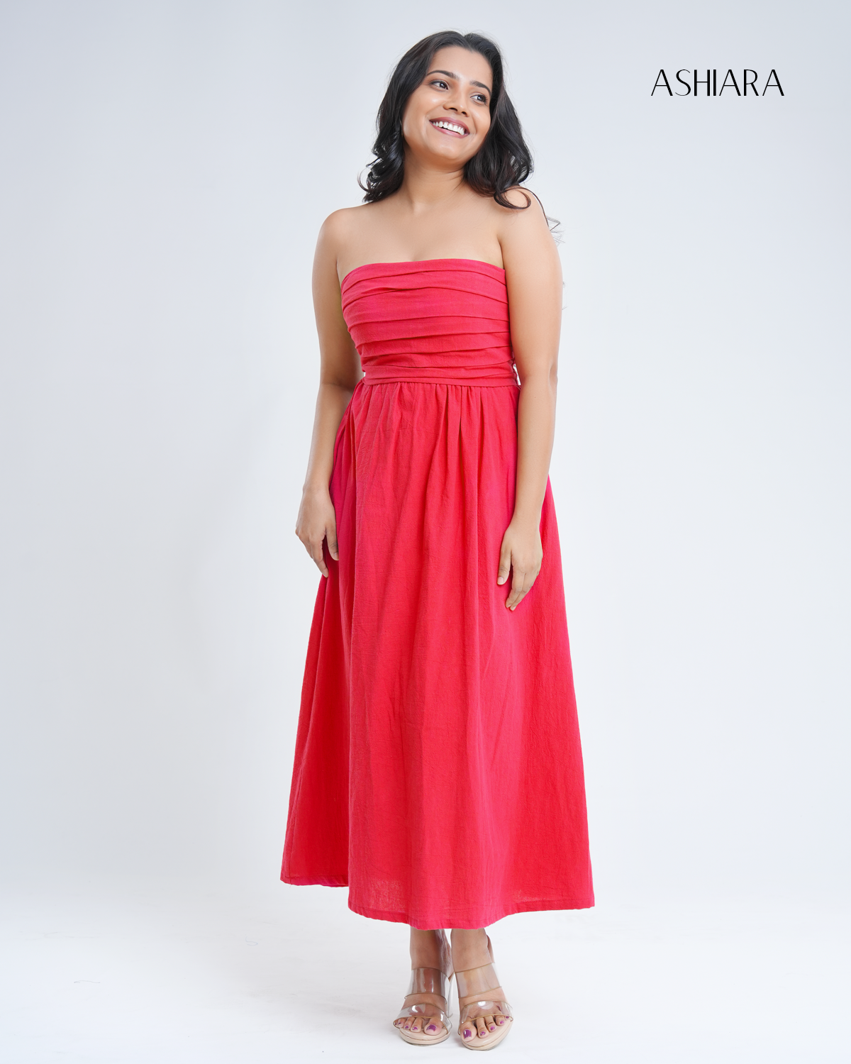 Princess Midi Dress- Dark Fuchsia