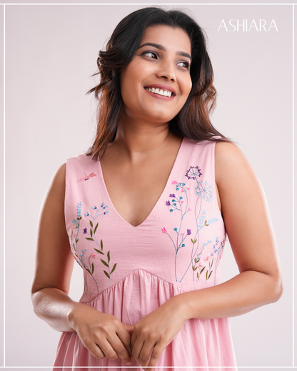 RUHI MAXI DRESS -Pink