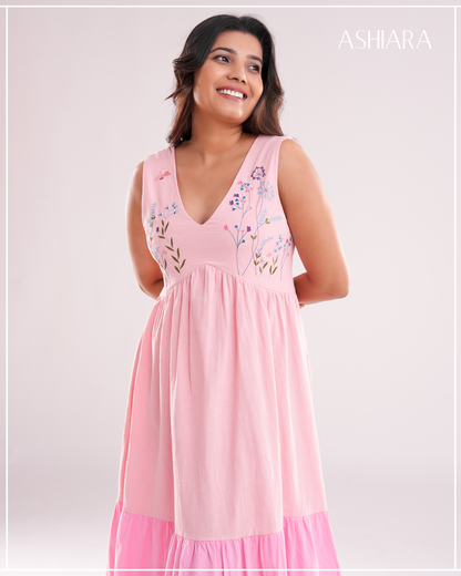RUHI MAXI DRESS -Pink