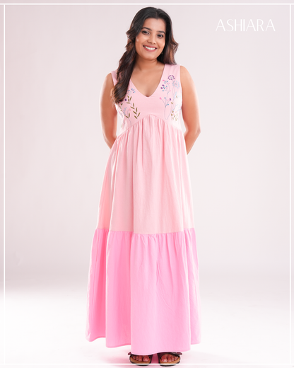 RUHI MAXI DRESS -Pink