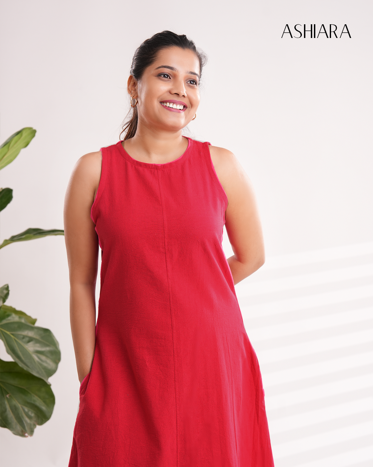 Tara Mini Dress- Dark Fuchsia