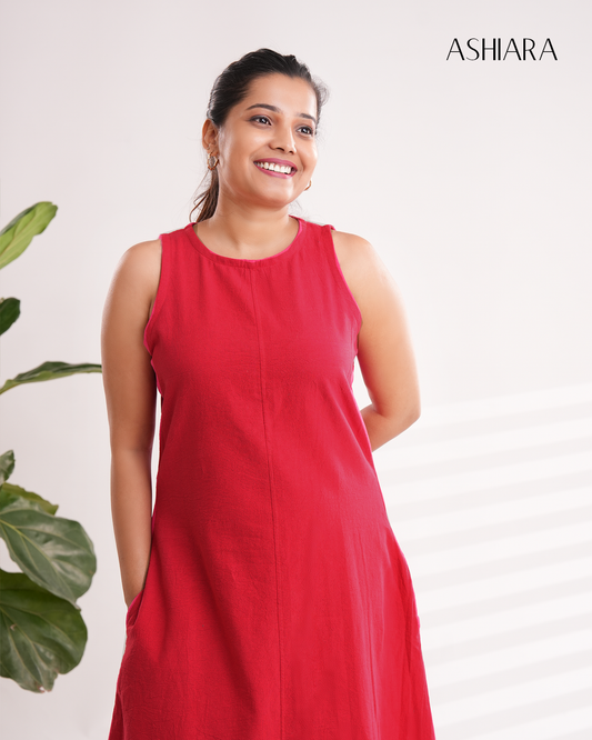 Tara Mini Dress- Dark Fuchsia
