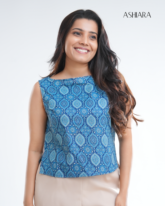 Luna Top- Navy