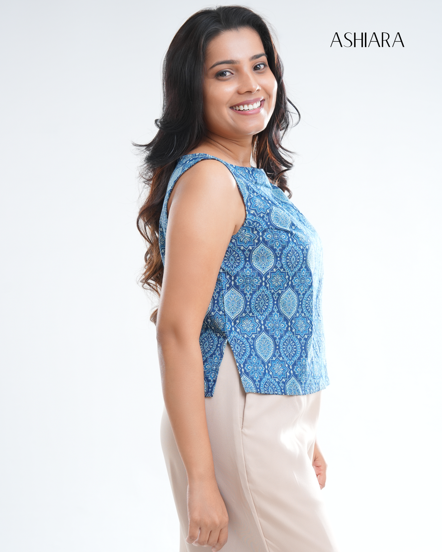 Luna Top- Navy