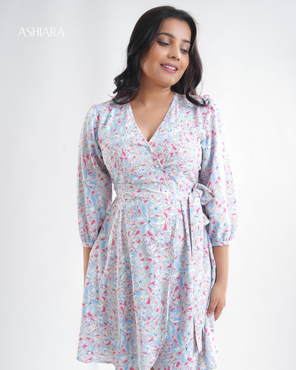 Elora Wrap Mini Dress
