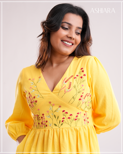 LE'LUSIA MIDI DRESS -Yellow