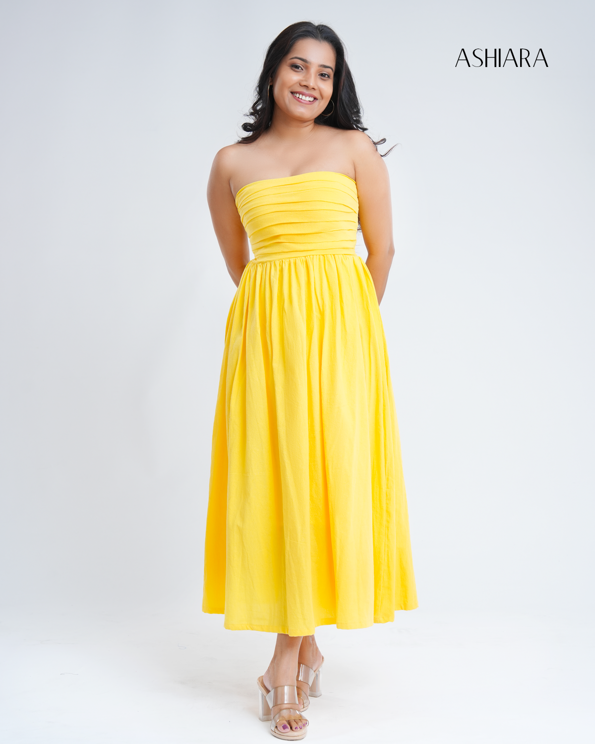 Princess Midi Dress- Yellow