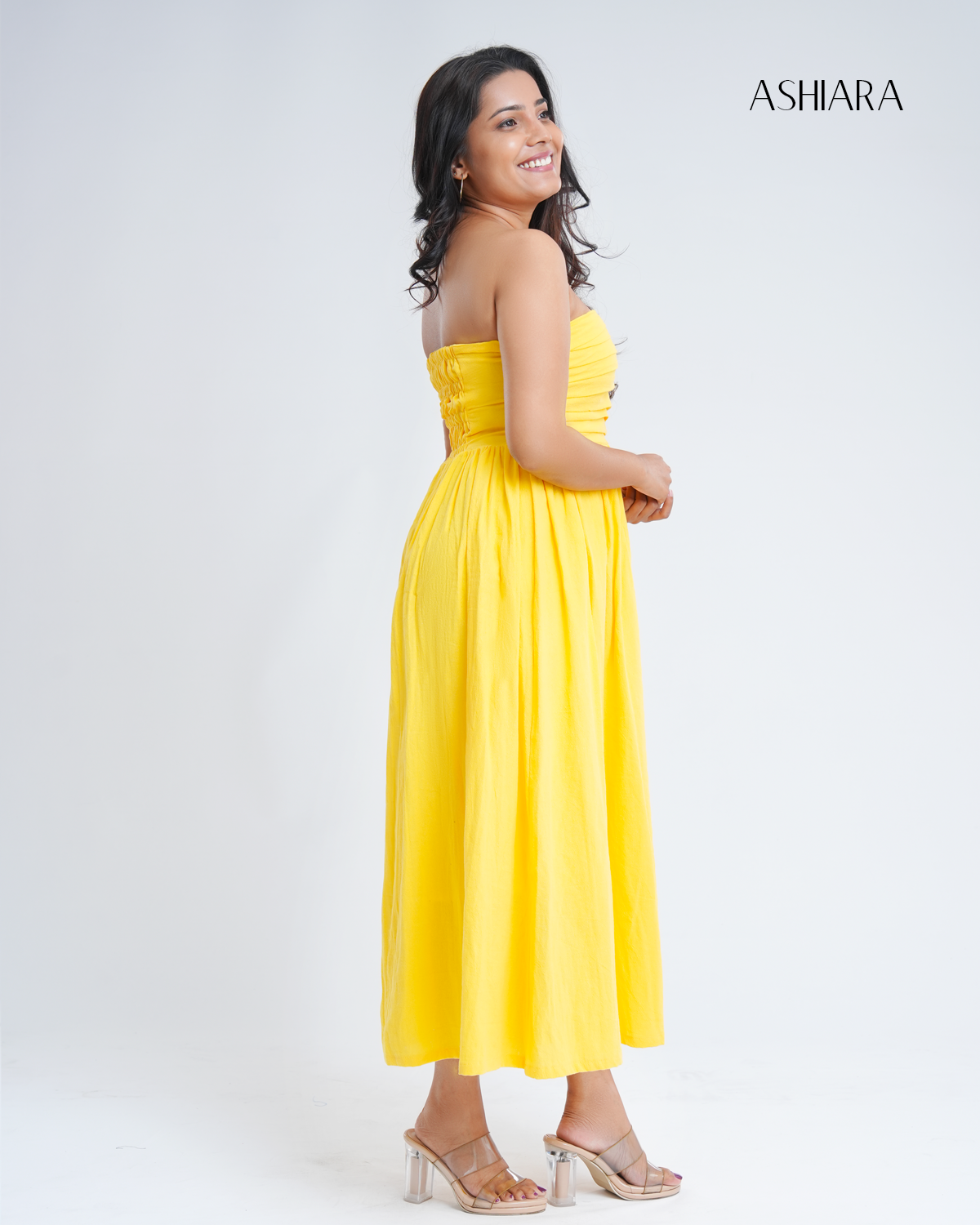 Princess Midi Dress- Yellow