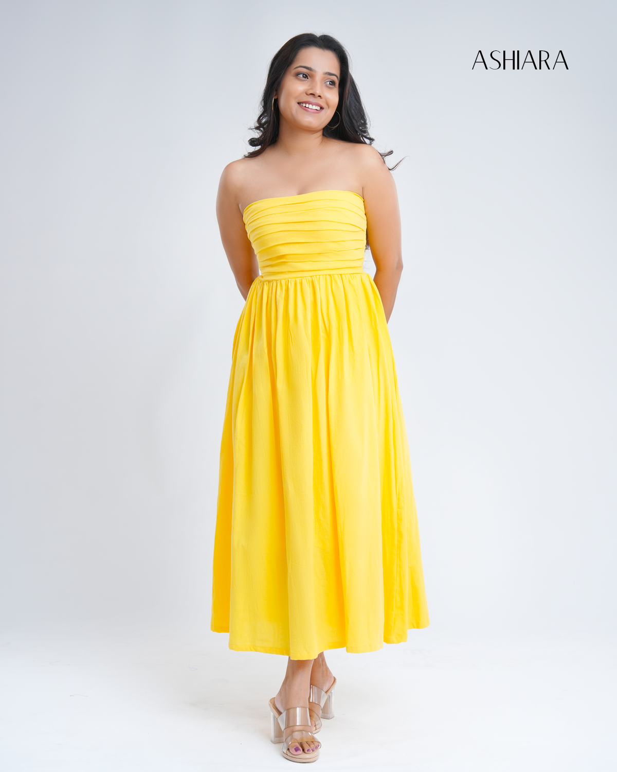 Princess Midi Dress- Yellow